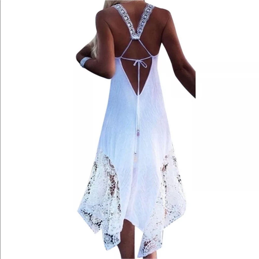 Backless Sleeveless Summer Maxi Dress Cover Up - Picture 3 of 5